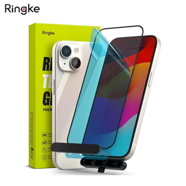 dán cường lực iphone 15 plus ringke tempered glass
