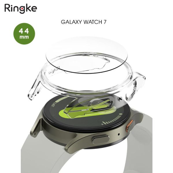 vỏ ốp kèm dán cường lực Galaxy Watch 7 44mm Ringke Slim & Glass