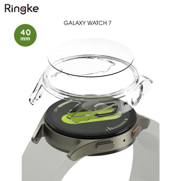 vỏ ốp kèm dán cường lực Galaxy Watch 7 Ringke Slim & Glass