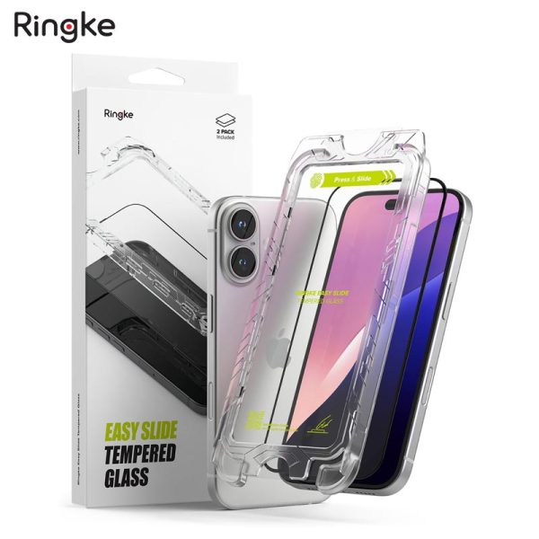 dán cường lực iPhone 16 plus ringke easy slide tempered glass