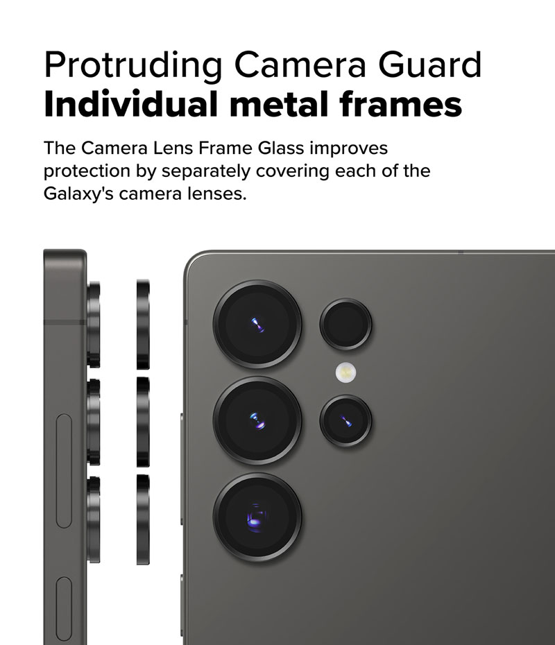 Bộ 2 dán camera Samsung Galaxy S25 Ultra Ringke Lens Frame Glass