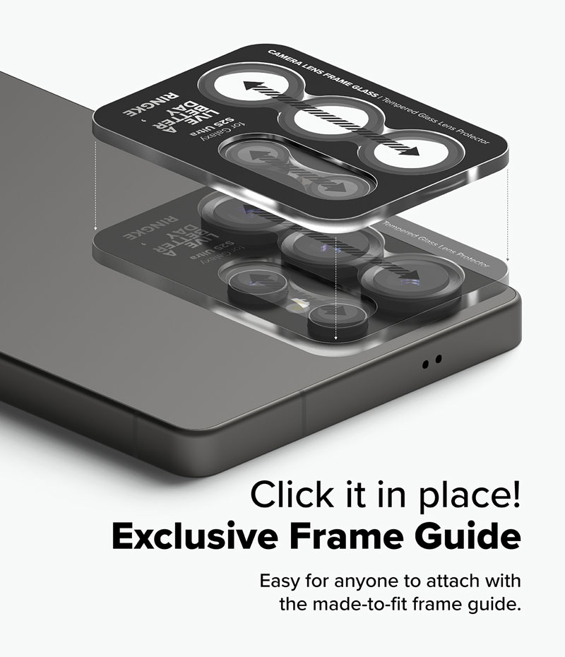 Bộ 2 dán camera Samsung Galaxy S25 Ultra Ringke Lens Frame Glass