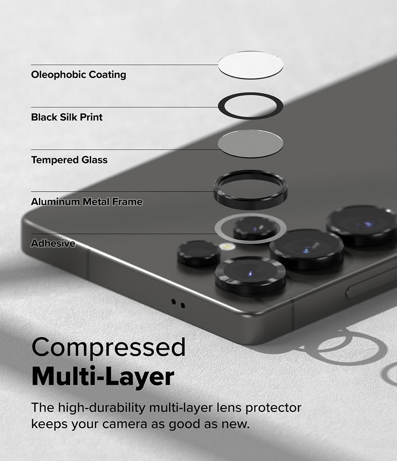 Bộ 2 dán camera Samsung Galaxy S25 Ultra Ringke Lens Frame Glass