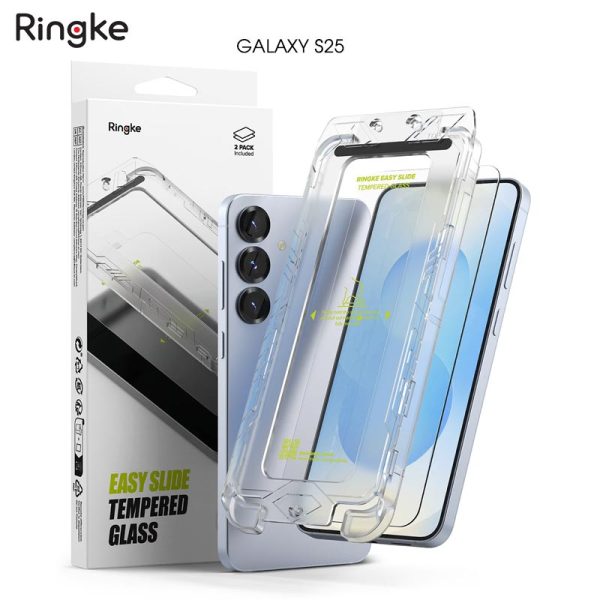 dán cường lực Samsung Galaxy S25 Ringke Easy Slide Tempered Glass