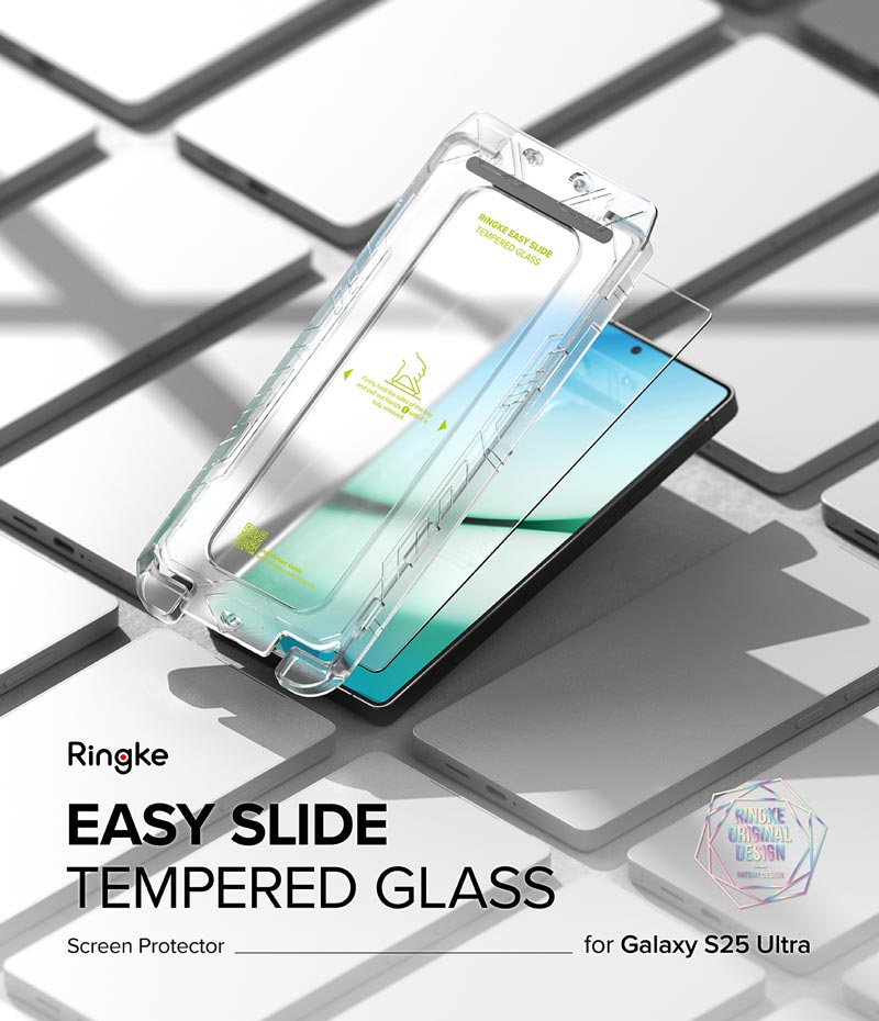 Dán cường lực Samsung Galaxy S25 Ultra Ringke Easy Slide Tempered Glass