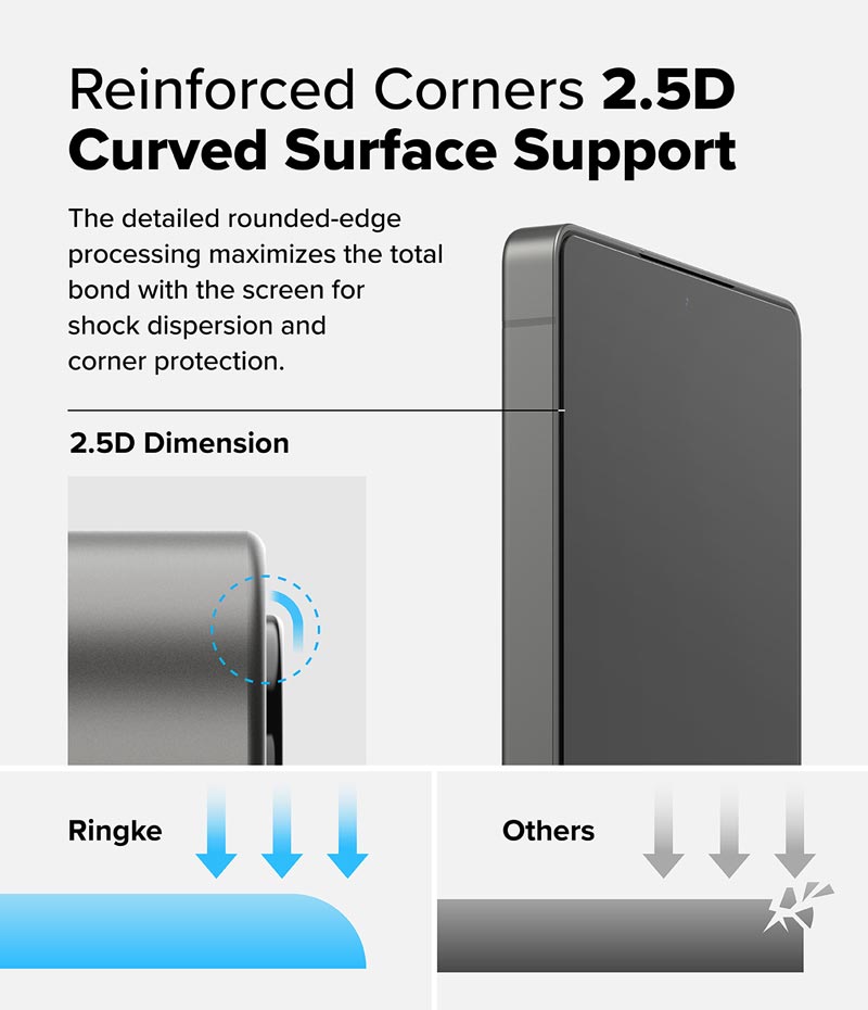 Dán cường lực Samsung Galaxy S25 Ultra Ringke Easy Slide Tempered Glass