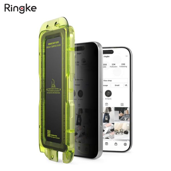 Dán cường lực chống nhìn trộm iPhone 17 Pro Ringke Easy Slide Tempered Glass